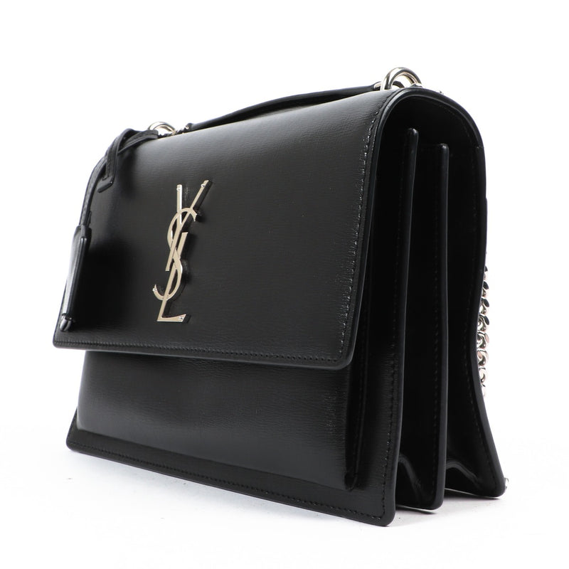 Saint Laurent Black Sunset Medium Chain Bag