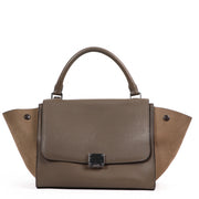Shop safe online at Labellov in Antwerp this 100% authentic second hand Céline Taupe Leather & Suede Small Trapeze Shoulder Bag