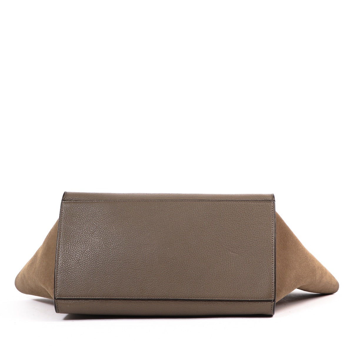 Shop safe online at Labellov in Antwerp this 100% authentic second hand Céline Taupe Leather & Suede Small Trapeze Shoulder Bag
