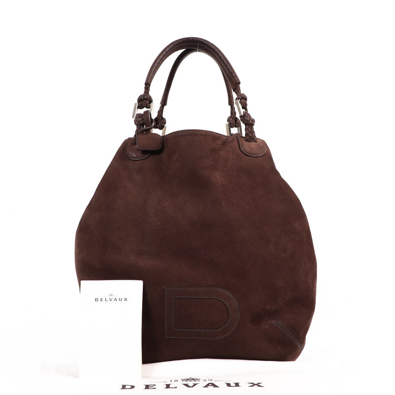 Shop safe online at Labellov in Antwerp this 100% authentic second hand Delvaux Brown Louise Cabas GM