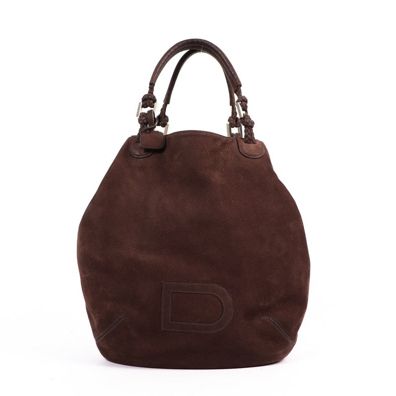 Shop safe online at Labellov in Antwerp this 100% authentic second hand Delvaux Brown Louise Cabas GM