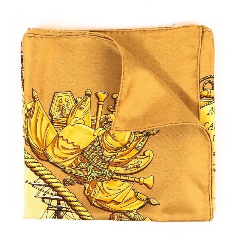 Hermès Marine et Cavlerie Silk Twill Scarf