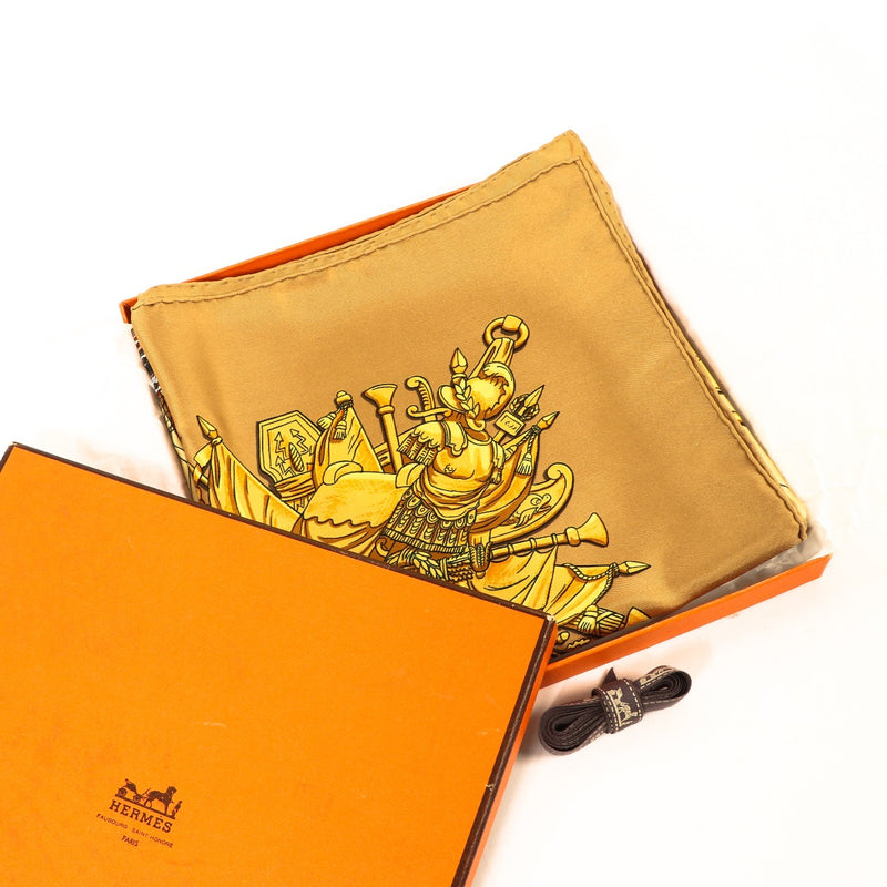 Hermès Marine et Cavalerie Zijden Twill Sjaal