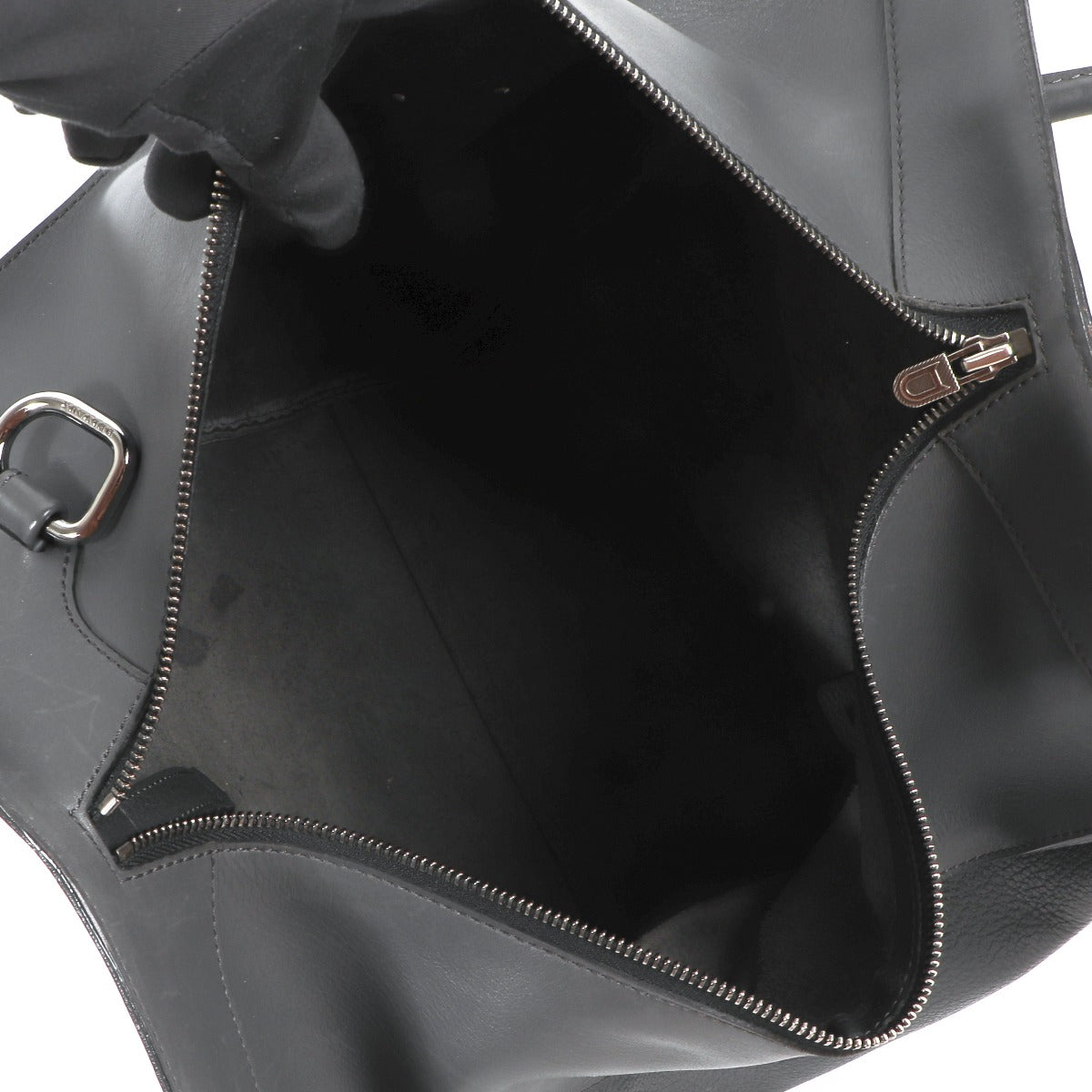 Delvaux Grey Leather Fold Handbag