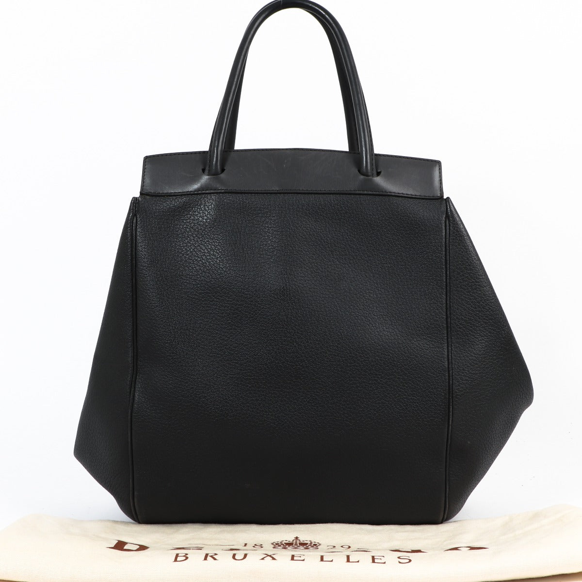 Delvaux Grey Leather Fold Handbag