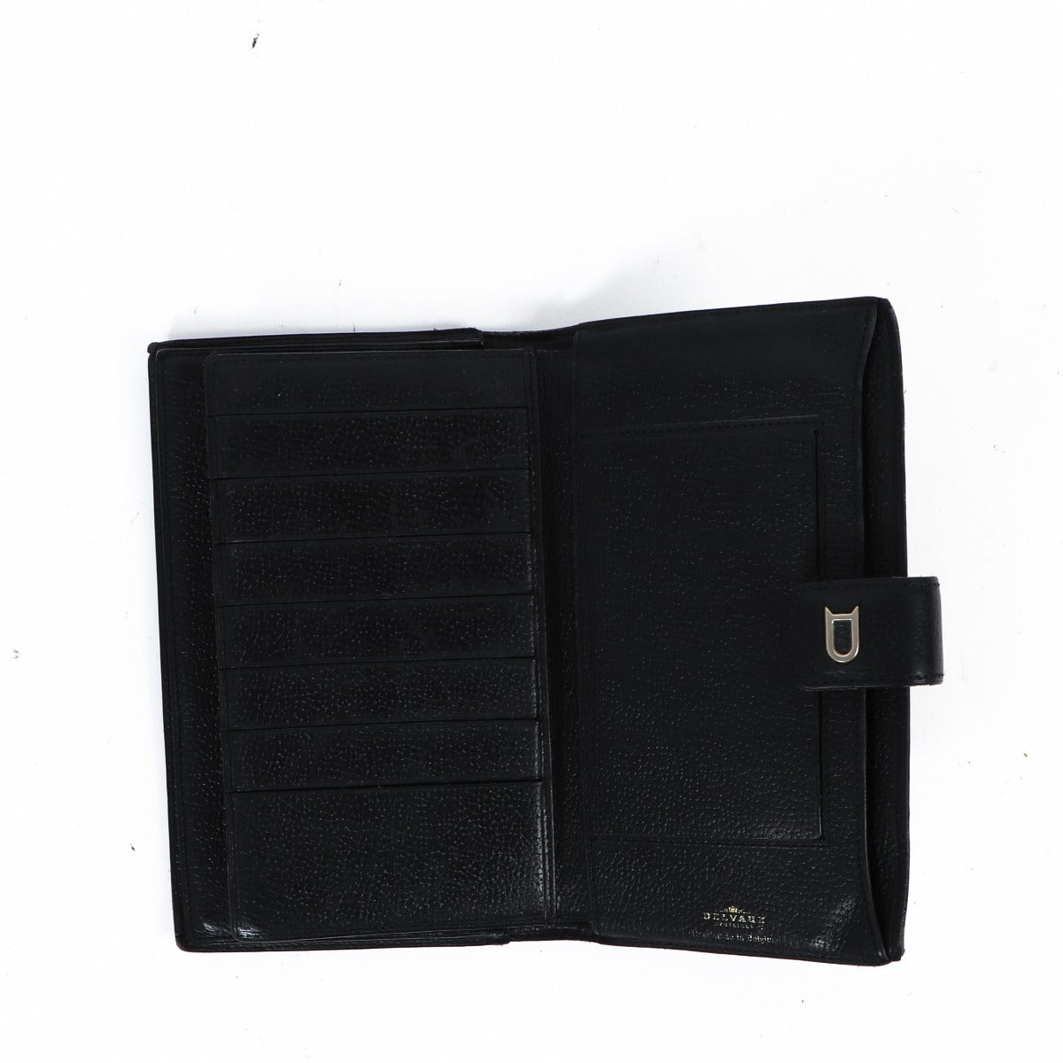 Portefeuille Delvaux en cuir noir