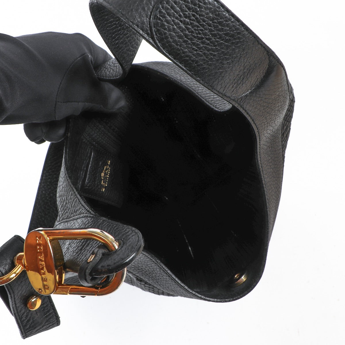 Delvaux Jongleur Black Toile de Cuir Schoudertas