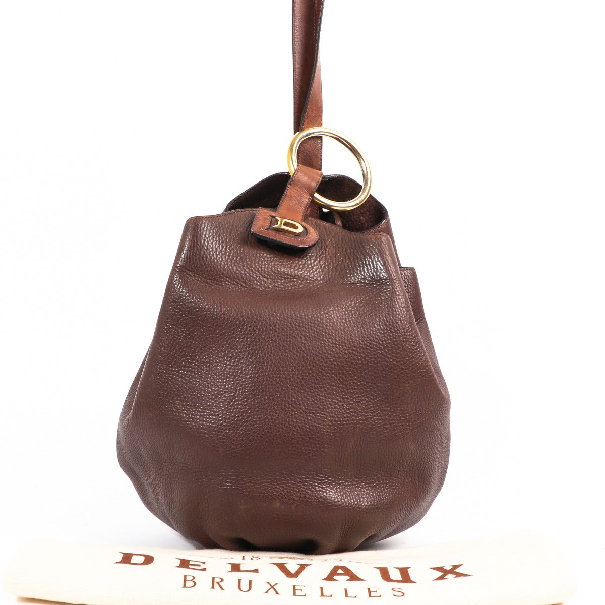 Shop vintage secondhand designer luxury Delvaux Brown Rose De Vents Vintage Bucket Bag at Labellov.