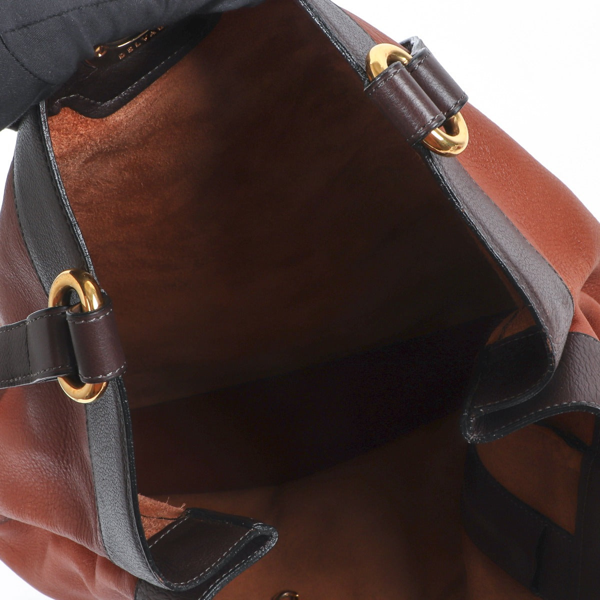 Delvaux Brown Leather Turnlock Large Tote Bag