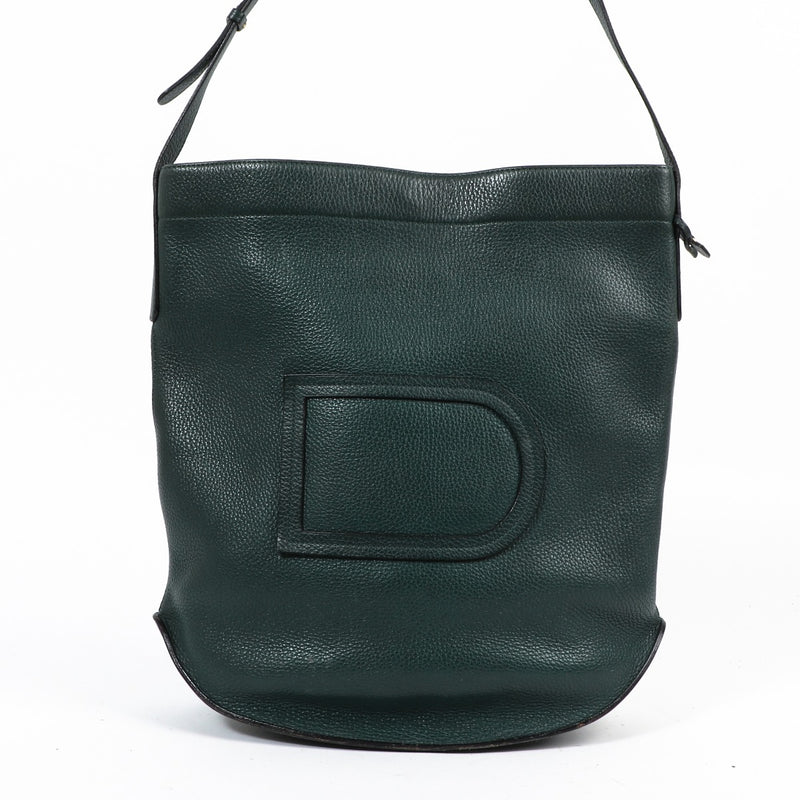 Delvaux Pin Vintage Green Leather Crossbody Bag