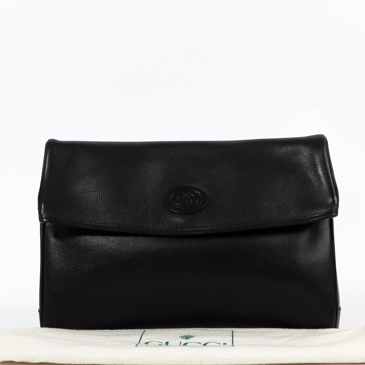 Buy an authentic secondhand Gucci Black Leather Clutch in very good condition at Labellov Antwerp Brussel Knokke.