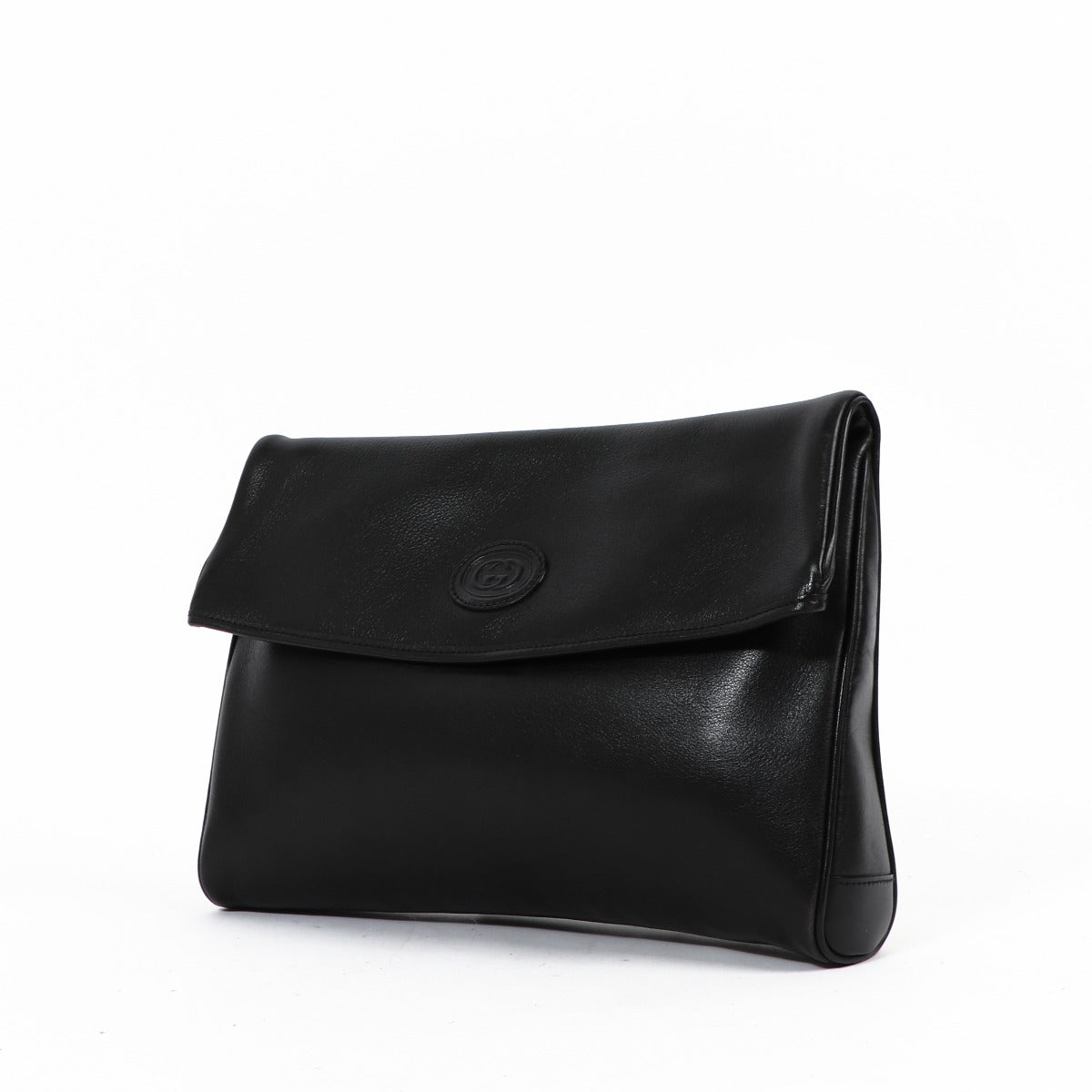Gucci Black Leather Vintage Clutch