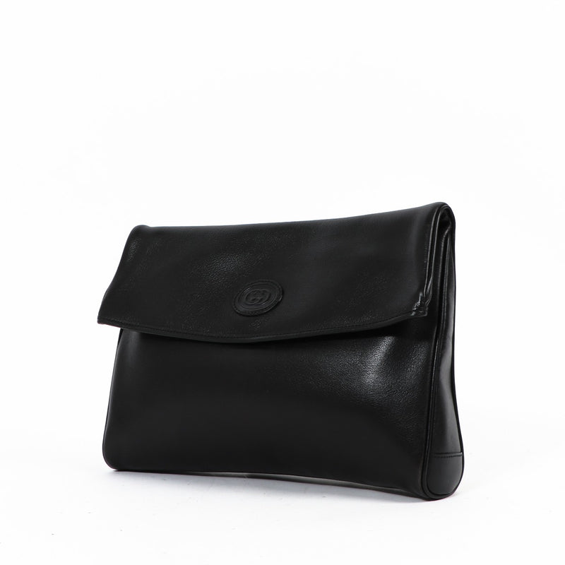 Gucci Black Leather Vintage Clutch