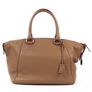 Buy an authentic second-hand Prada Beige Leather Top Handle Bag in very good condition at Labellov Antwerp