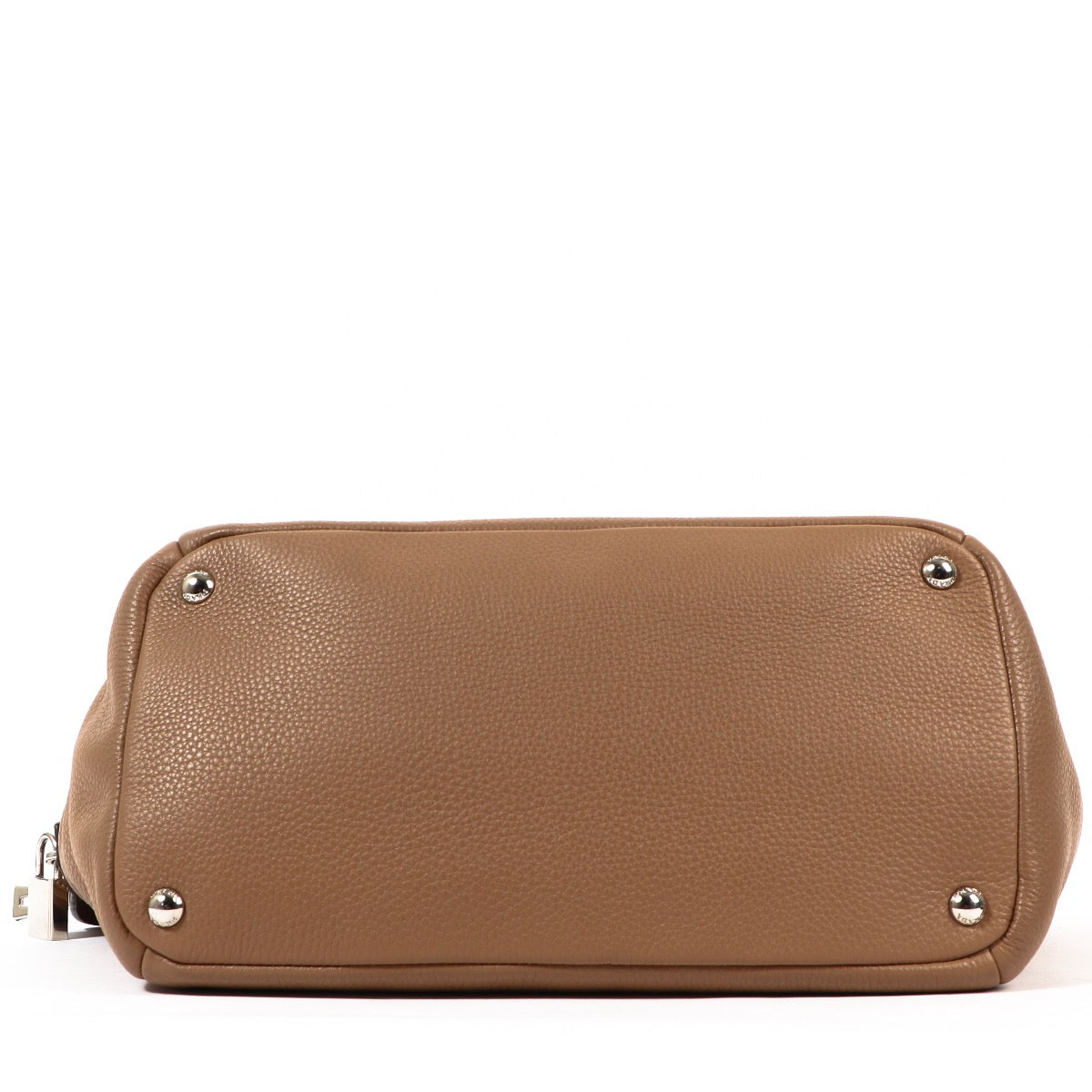 Buy an authentic second-hand Prada Beige Leather Top Handle Bag in very good condition at Labellov Antwerp