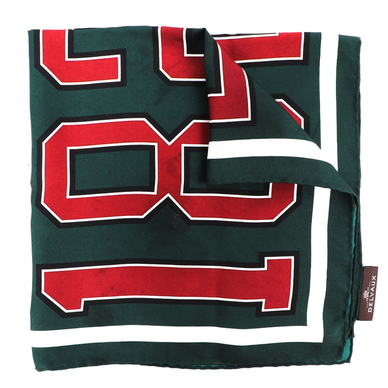 Buy an authentic Delvaux Green Brillant Hero Silk Scarf at Labellov in Antwerp.
