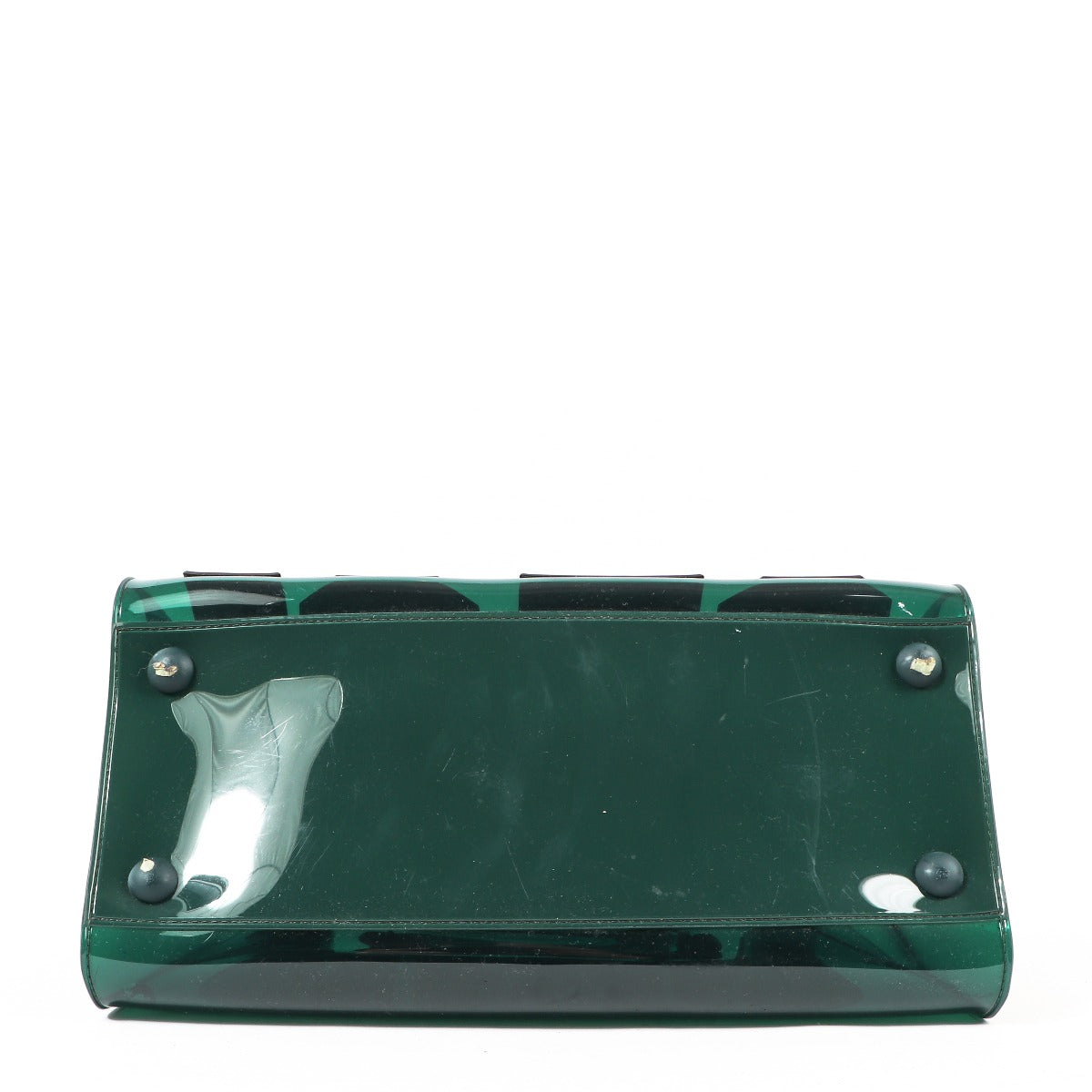 Delvaux Groene Vinyl Brillant Hero Handtas