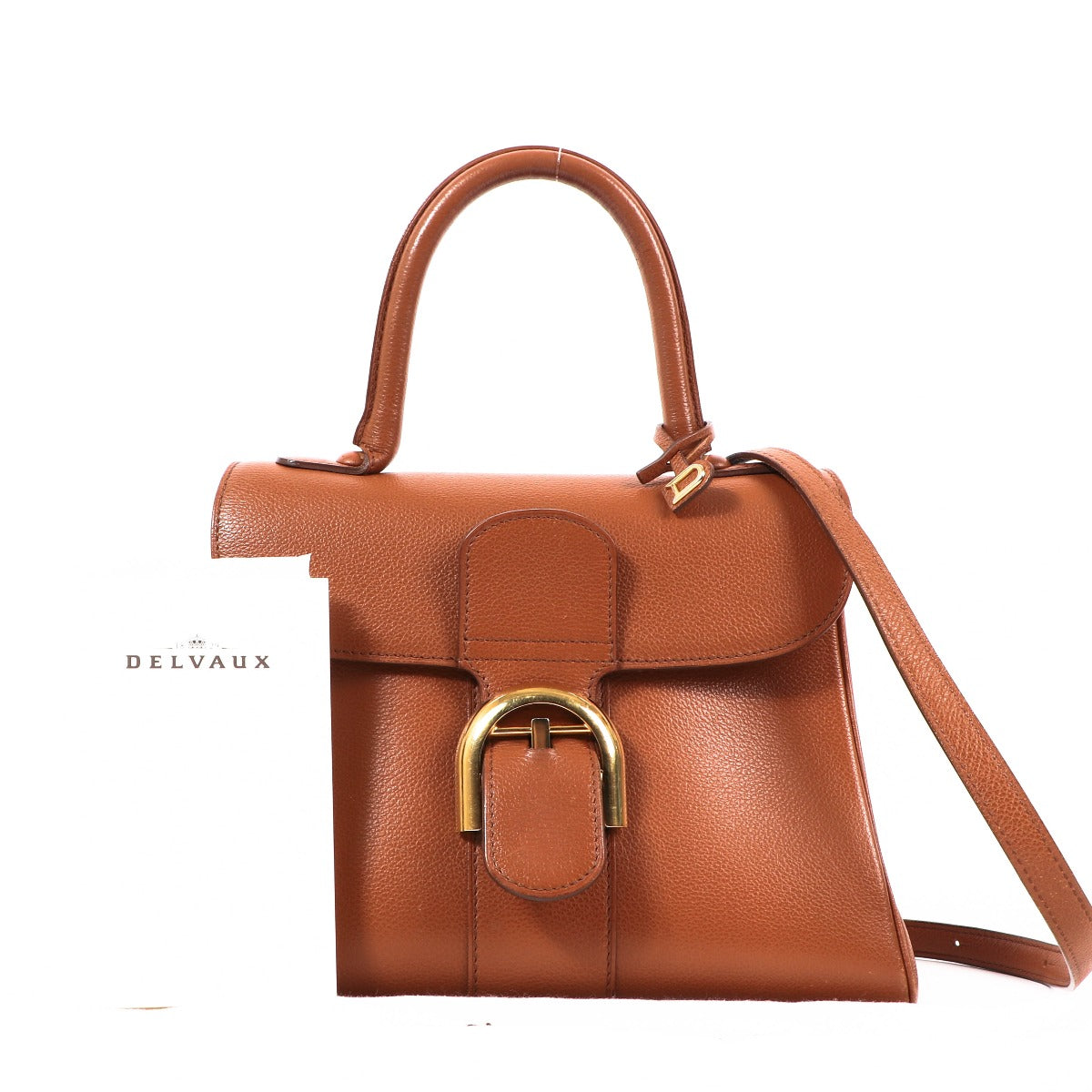 Buy an authentic second hand Delvaux Brillant PM Jumping Fauve bag in very good condition at Labellov Antwerp.