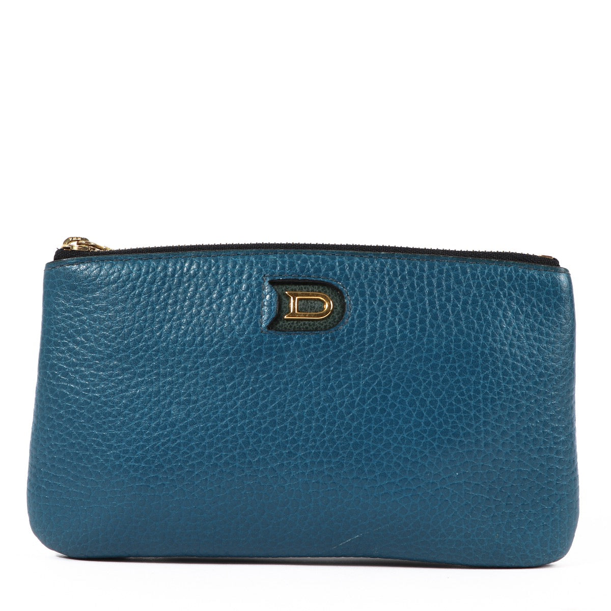 Buy an authentic second-hand Delvaux Blue Leather Pouch in very good condition at Labellov in Antwerp.