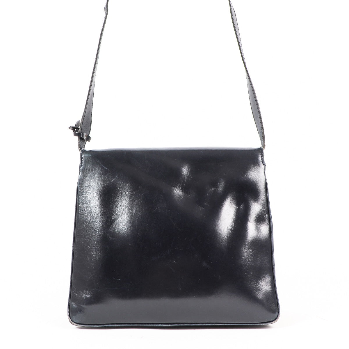 Buy an authentic second hand Delvaux Navy Blue Boxcalf Brillant Crossbody in good condition at Labellov