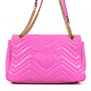 Shop Safe online at Labellov in Antwerp this 100% authentic second hand Gucci Pink Matelassé Leather Medium GG Marmont Bag