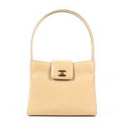 Buy an authentic second hand Chanel Vintage Beige Lambskin Shoulder Bag in very good condition at Labellov