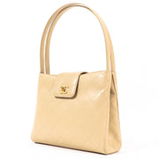 Buy an authentic second hand Chanel Vintage Beige Lambskin Shoulder Bag in very good condition at Labellov