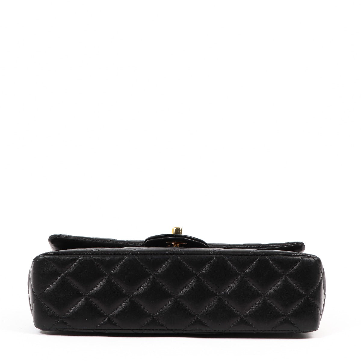 **NIET ONLINE** Chanel Vintage Black Lambskin Small Classic Flap Bag