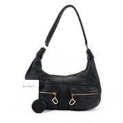 Delvaux Le Pauline GM Black Cerf Shoulder Bag
