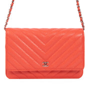 Chanel Pink Wallet On Chain Crossbody Bag