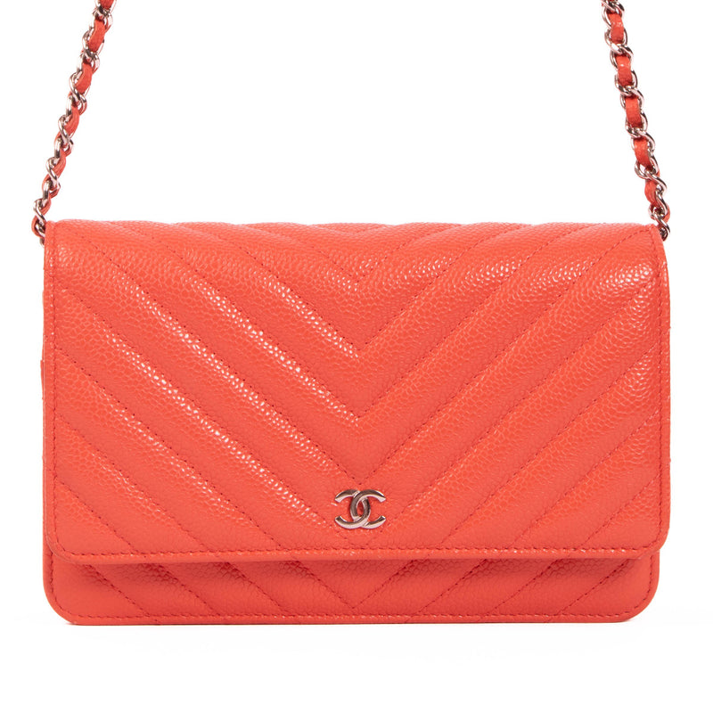 Chanel Pink Wallet On Chain Crossbody Bag