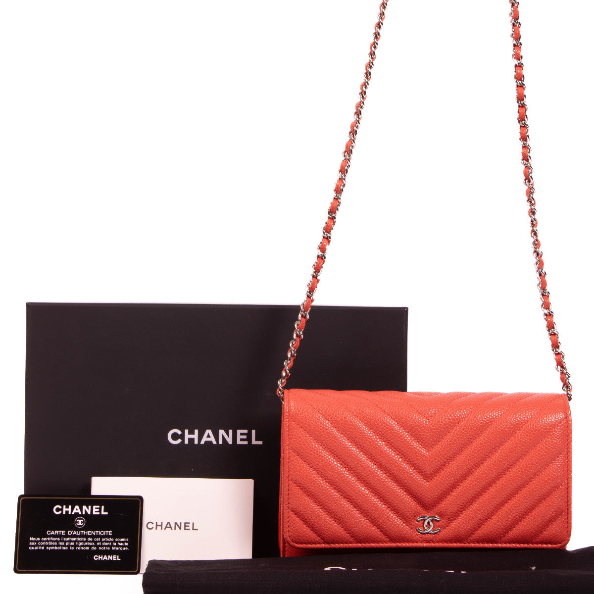 Chanel Roze Wallet On Chain Crossbody Tas