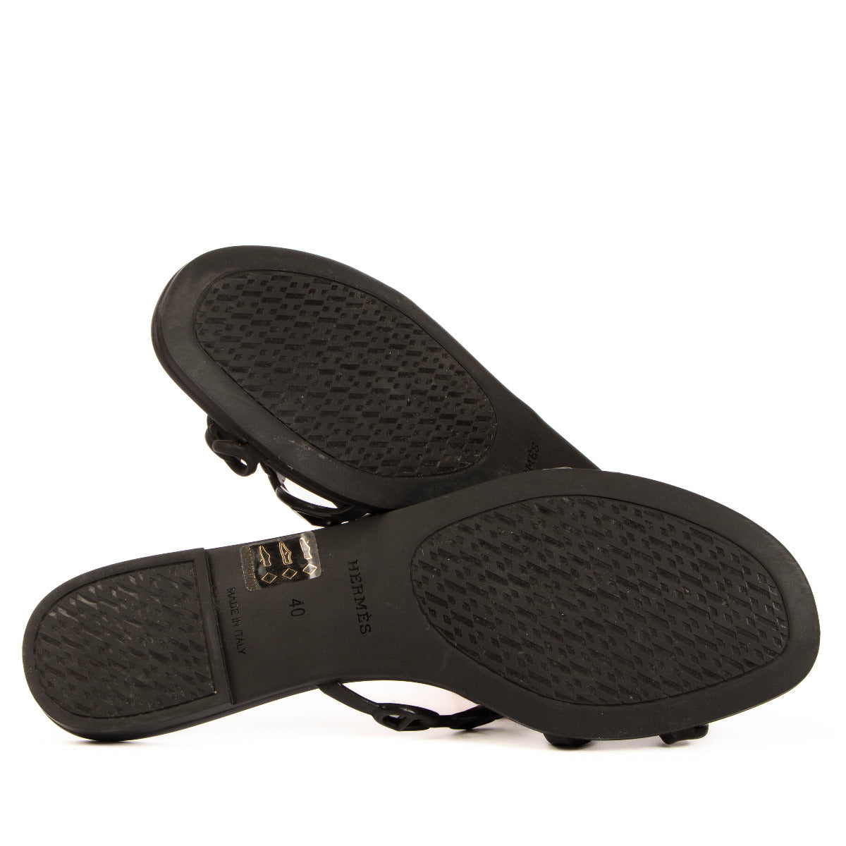 Hermes Rubber Chaine d'Ancre Rivage Sandals - size 40