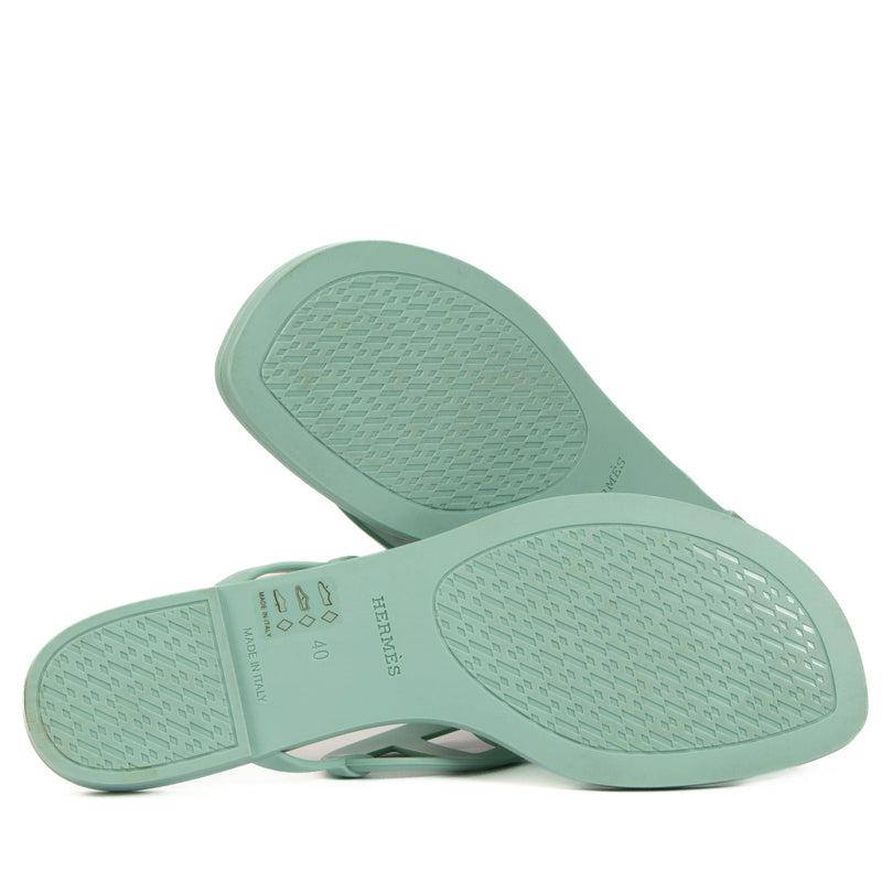 Hermès Egérie blauwe sandalen - maat 40