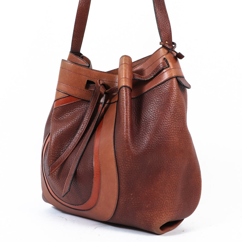 Delvaux Brown Leather Vintage Crossbody Bag