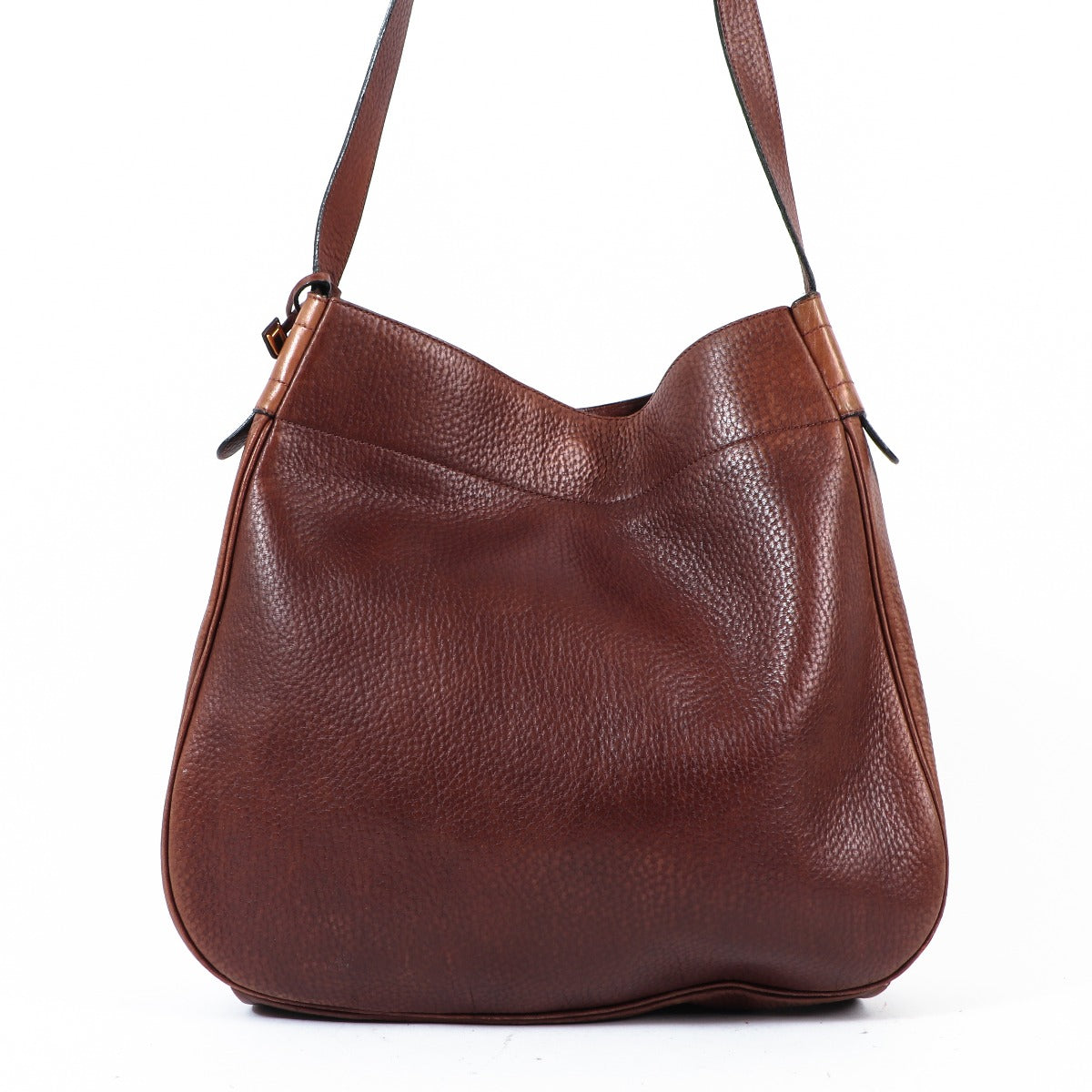 Sac bandoulière vintage en cuir marron Delvaux