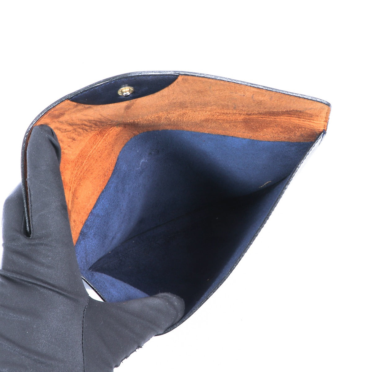 Delvaux Blue Leather Clutch