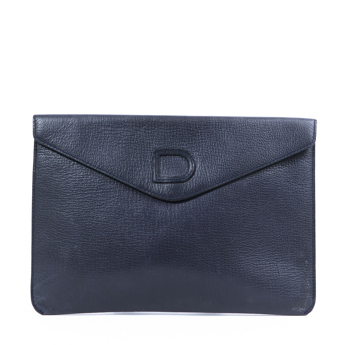 Delvaux Blue Leather Clutch