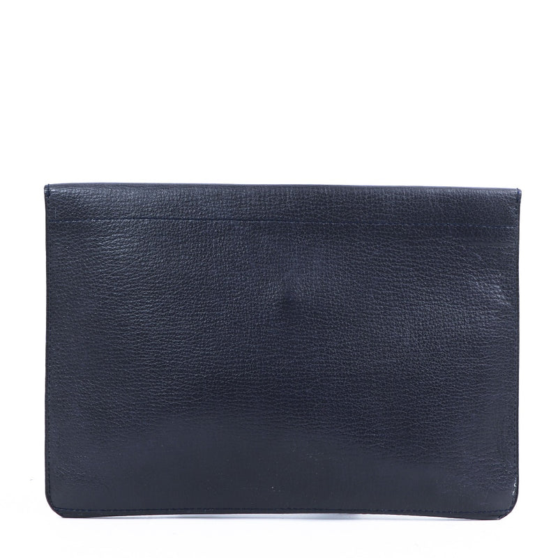 Delvaux Blue Leather Clutch