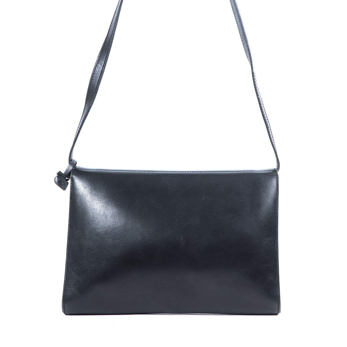 Delvaux Zwart Leren Schoudertas