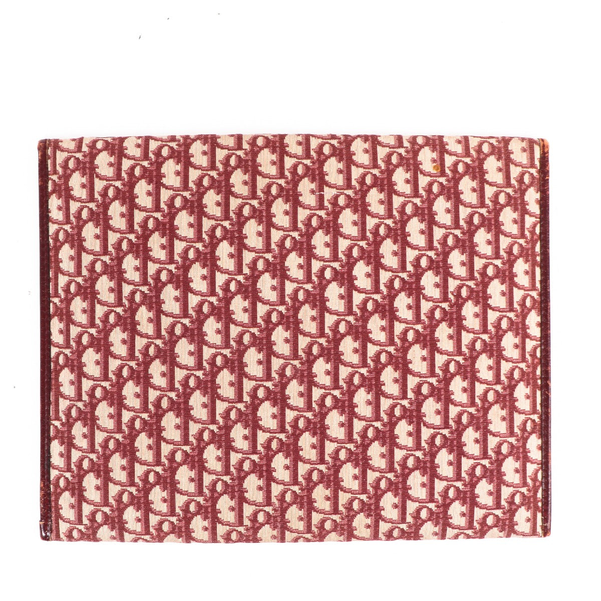 Christian Dior Oblique Burgundy Canvas Clutch
