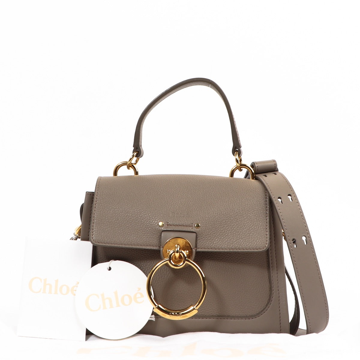 Chloé Tess Grey Leather Crossbody now for sale on Labellov website with designer items in good condition
