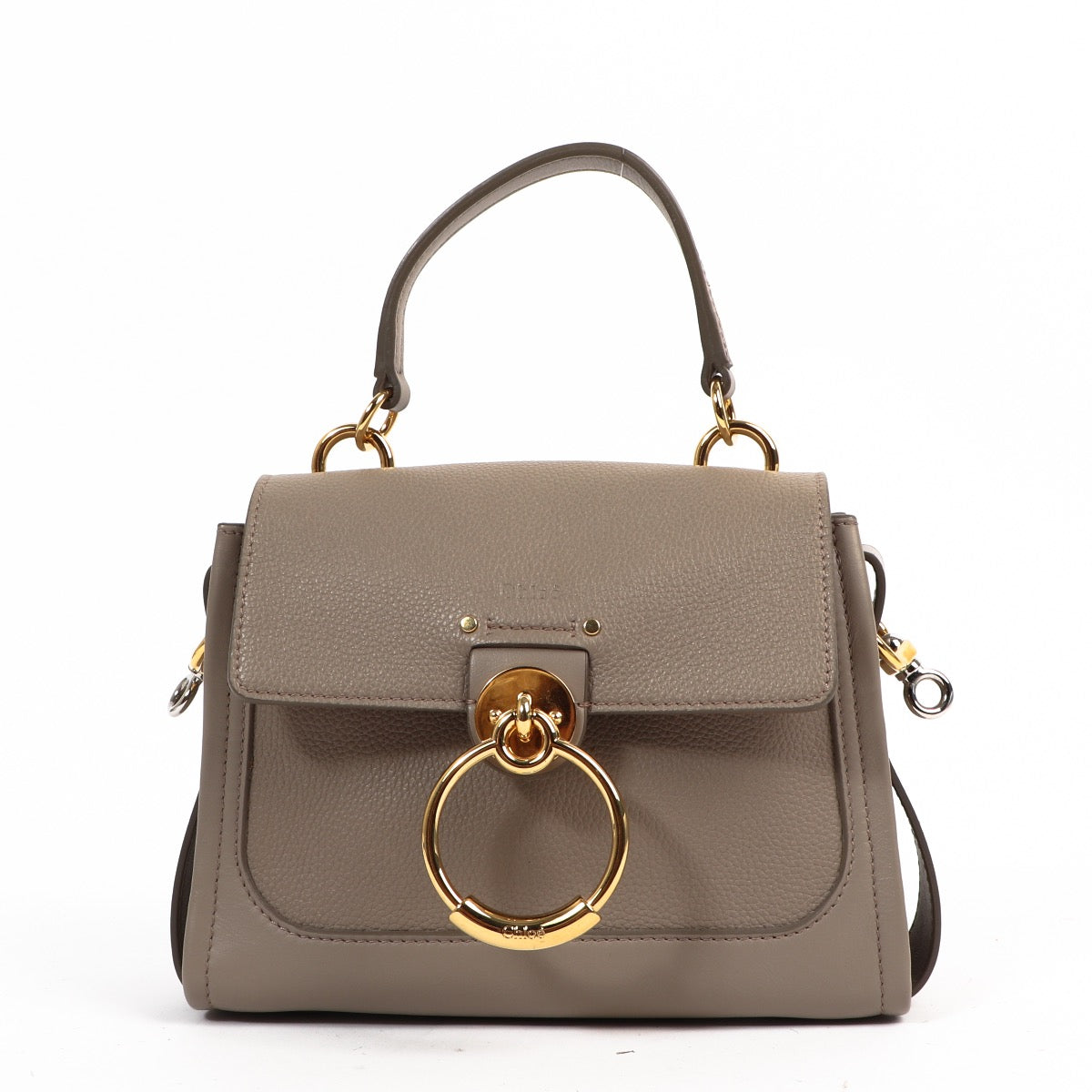 Chloé Tess Grey Leather Crossbody now for sale on Labellov website with designer items in good condition