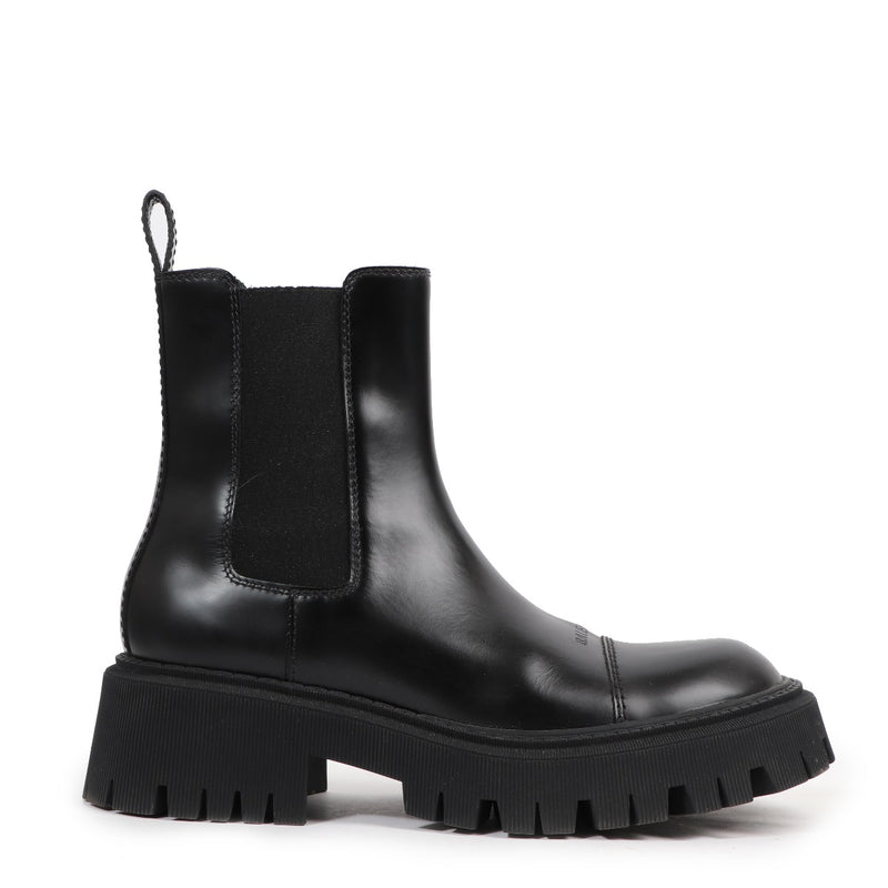 Balenciaga Tractor Leather Chelsea Boots