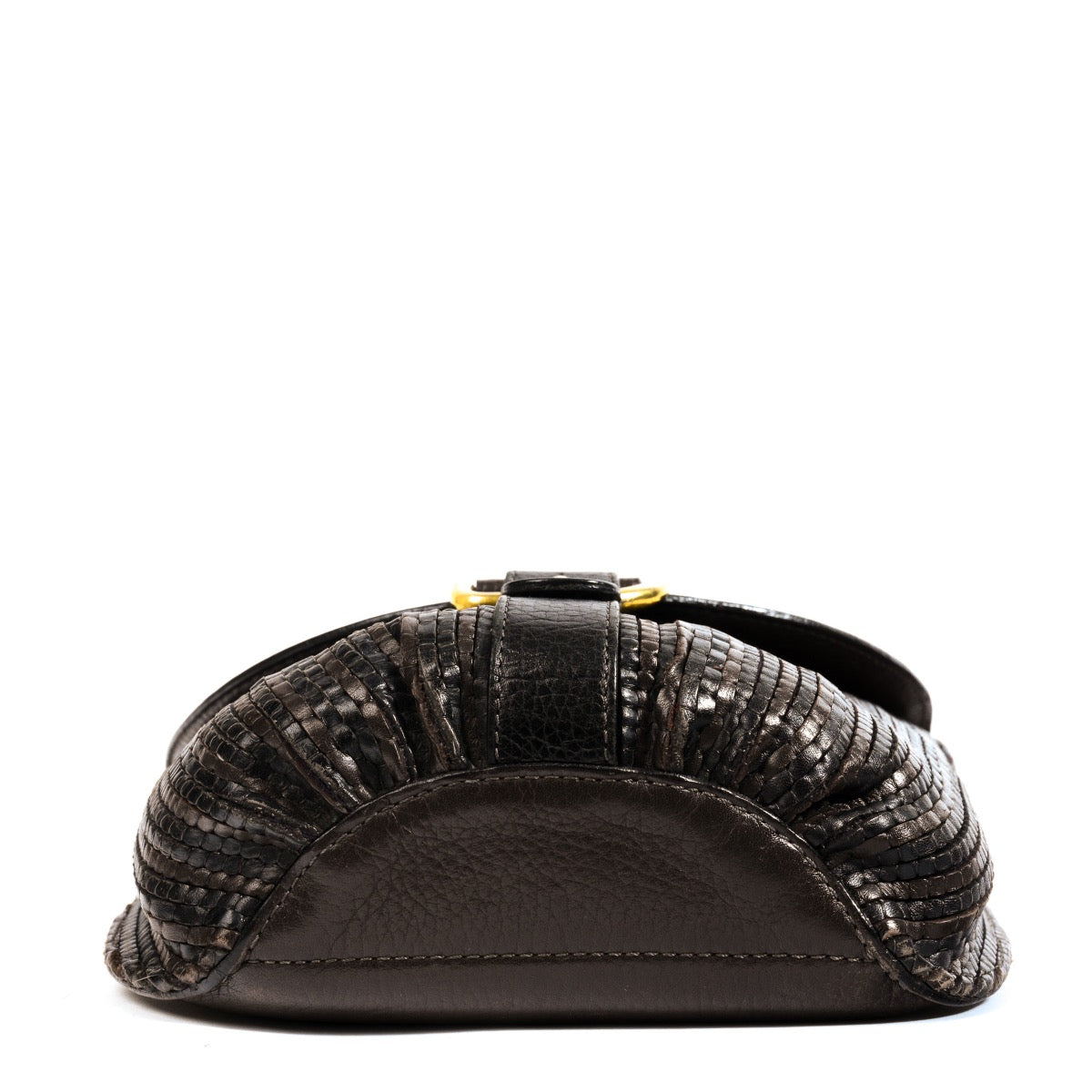 shop safe online at Labellov in Antwerp, brussels and Knokke this 100% authentic second hand Delvaux Listrac PM Café Toile de Cuir Crossbody Bag