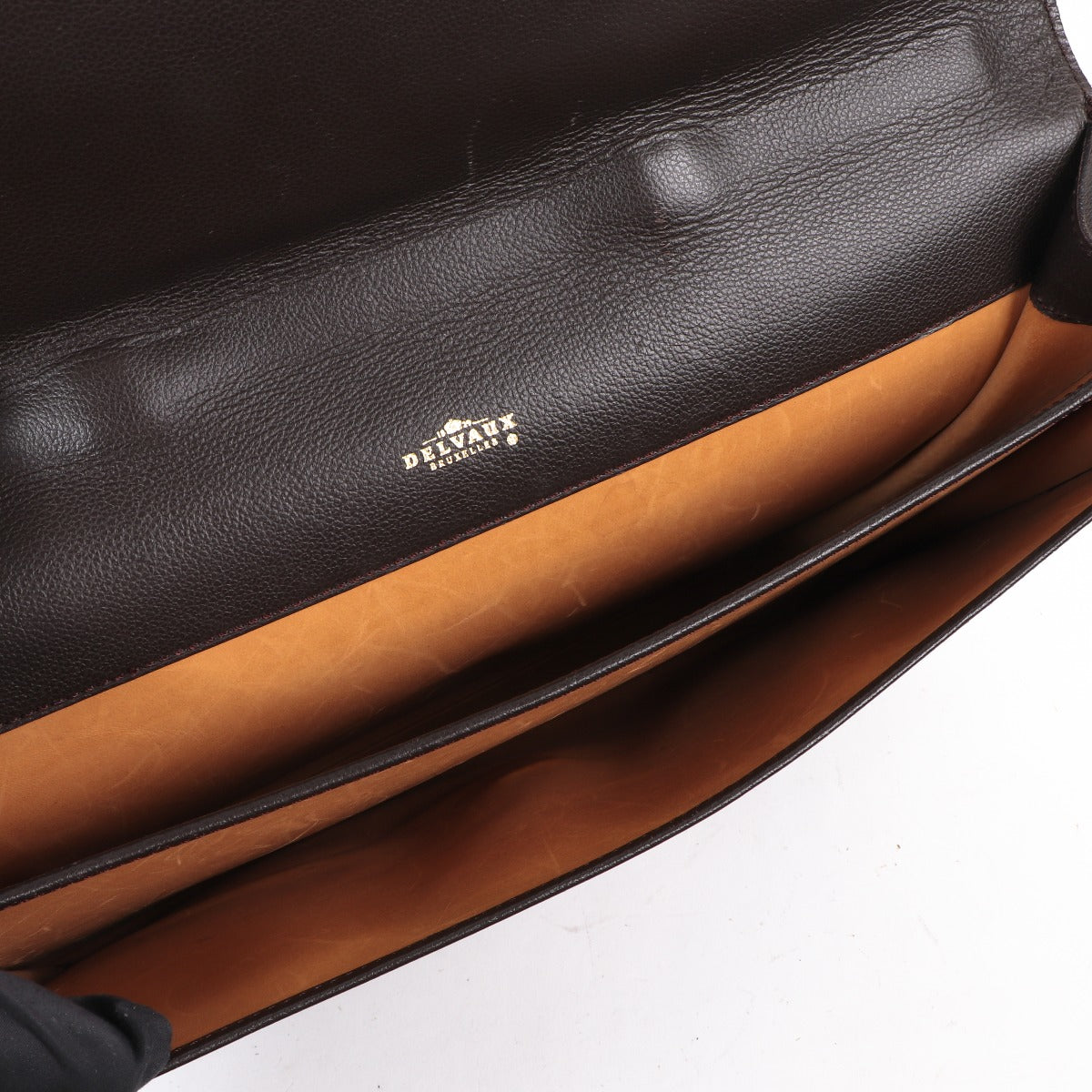 Porte-documents Delvaux Consulat en cuir marron