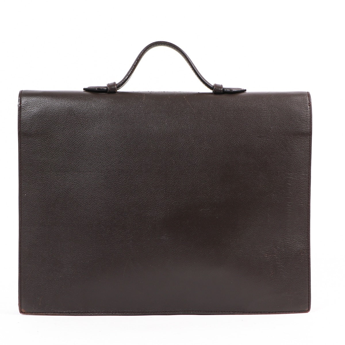 Porte-documents Delvaux Consulat en cuir marron