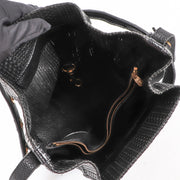 Shop safe online at Labellov in Antwerp this 100% authentic second hand Delvaux Black Toile De Cuir Calicot Crossbody Bag