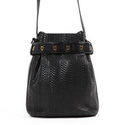Shop safe online at Labellov in Antwerp this 100% authentic second hand Delvaux Black Toile De Cuir Calicot Crossbody Bag