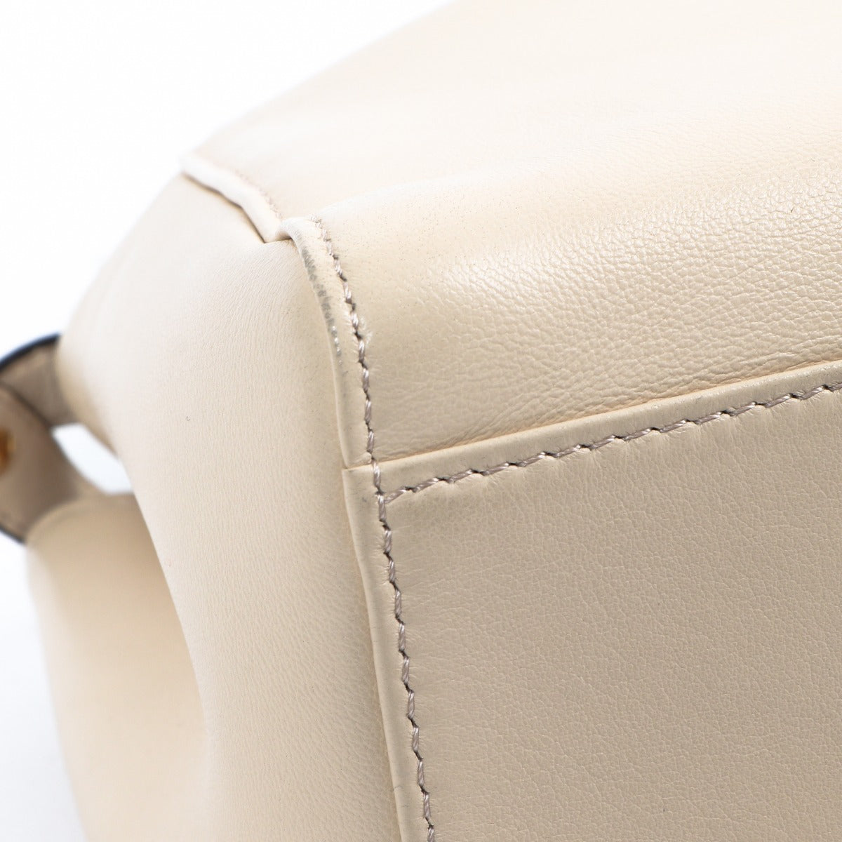Fendi Mini Peekaboo Blanc Anse Python